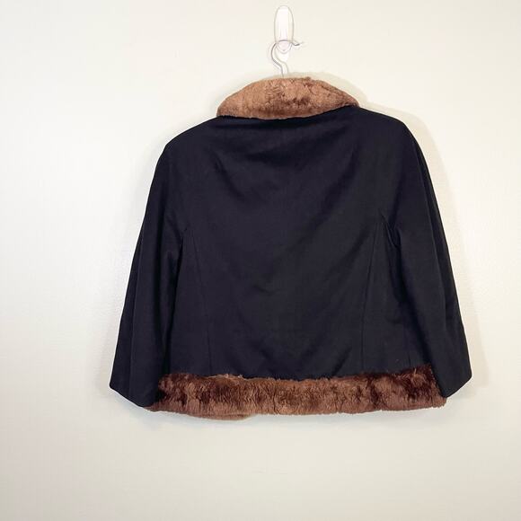 Vintage Int'l Ladies Garment Workers Union Black Fur Lined Open Jacket Size M/L - Picture 6 of 10